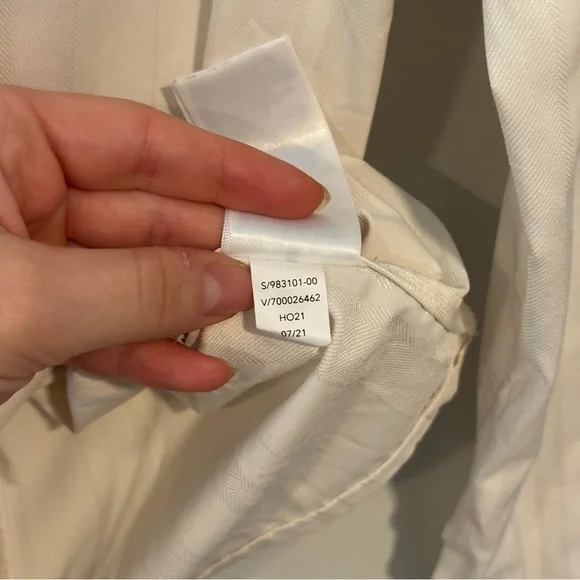 NWT Athleta Urbanite Textured Top, Tide Stripe Sea Salt Blouse Sz XXS #983101 - Picture 9 of 9